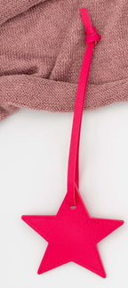 Colgantes para Bolsos de Cuero PU Estrellas Fucsia