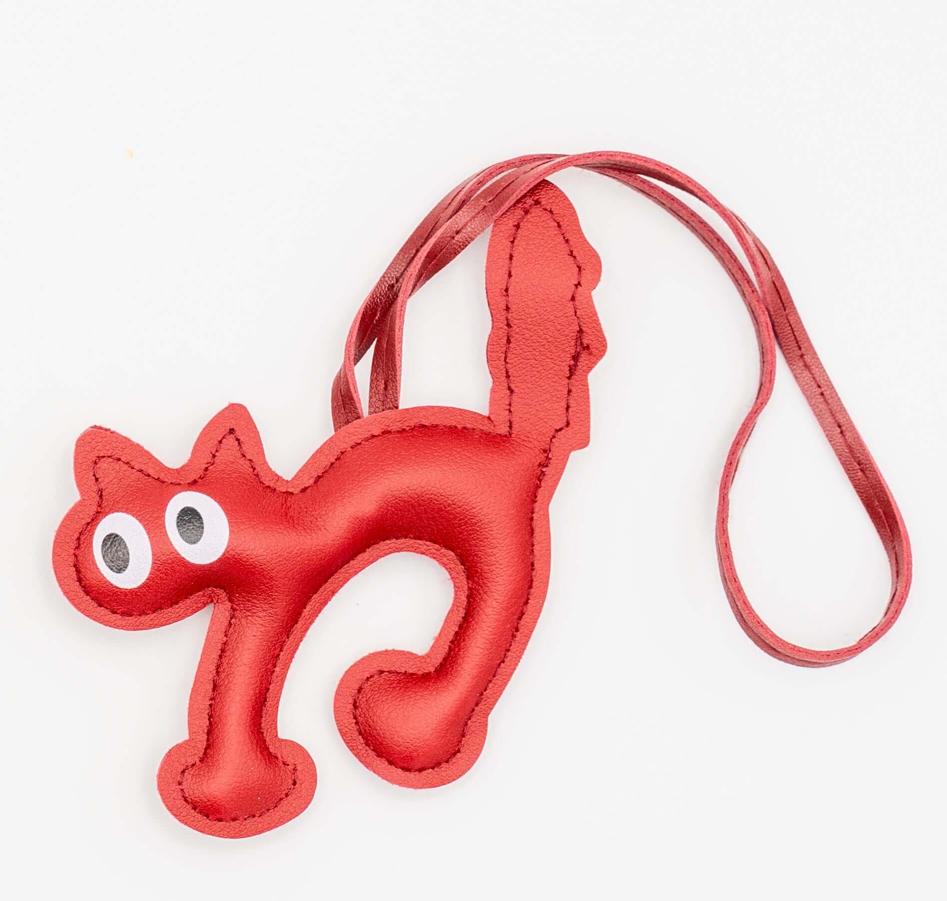 Colgantes para Bolsos de Cuero PU Gatos Rojo