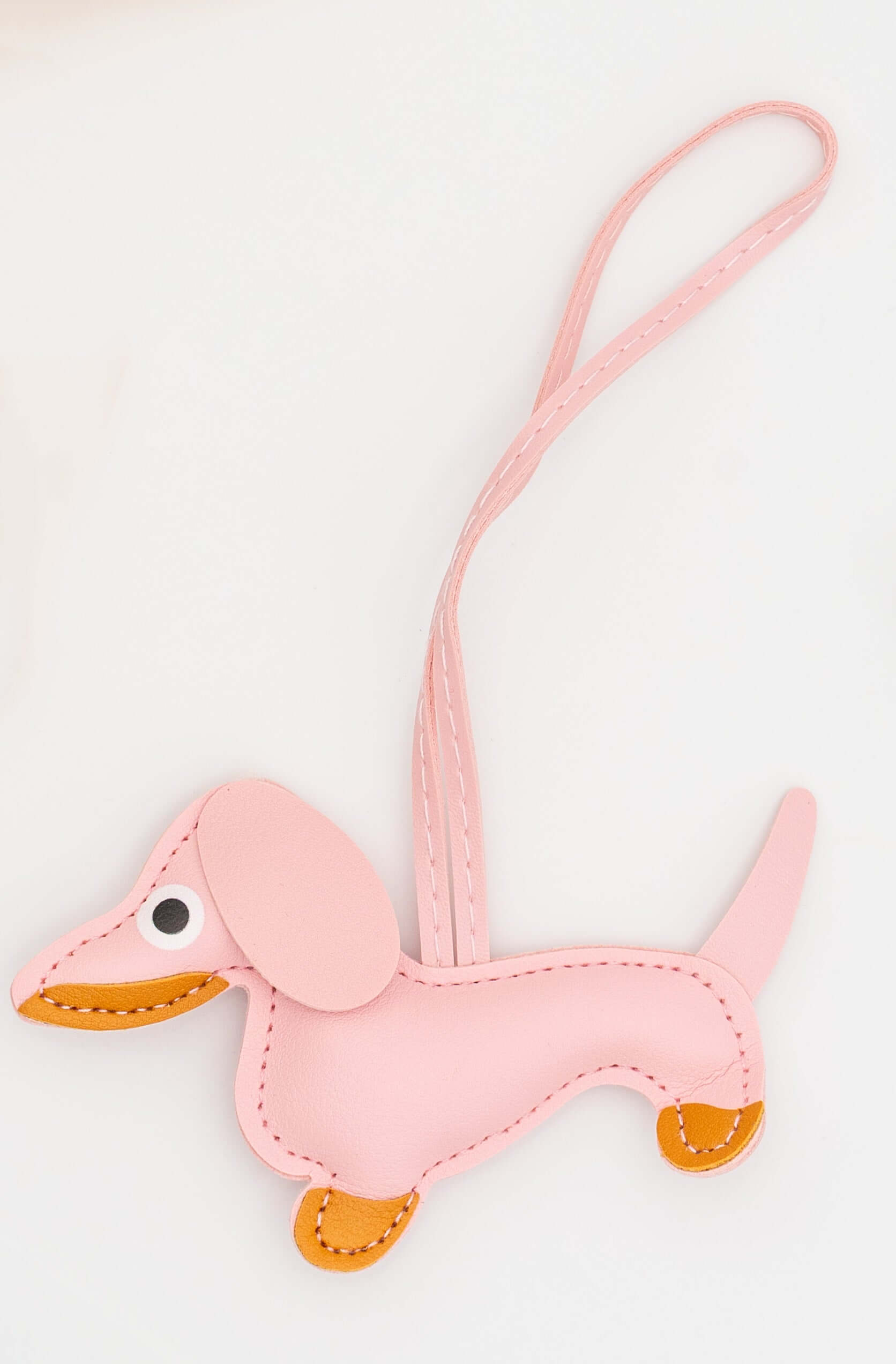 Colgantes para Bolsos de Cuero PU Perro Salchicha Rosa Claro
