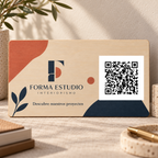 Simulated view of Personalised business QR plaque · detail view