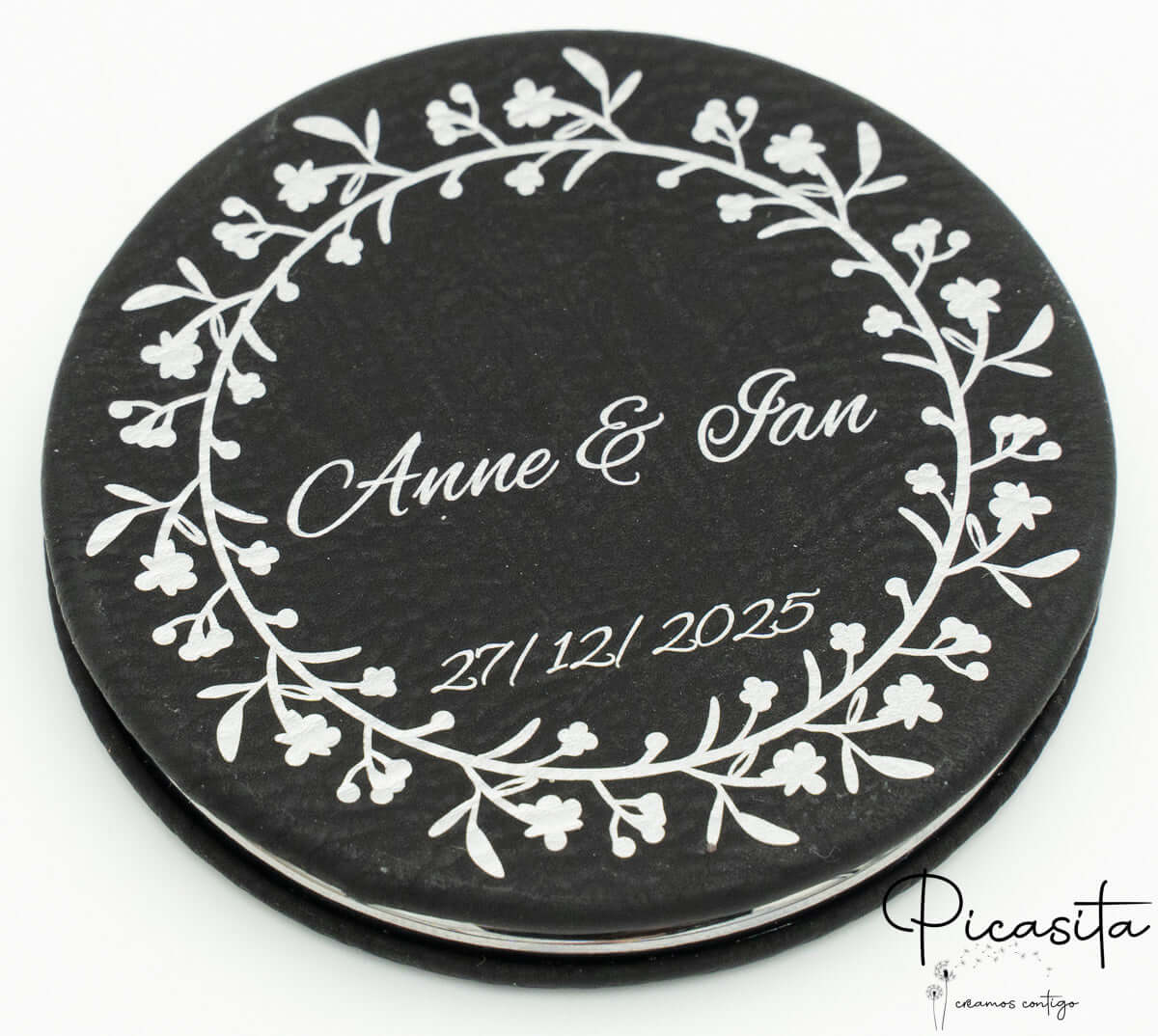 Espejos Personalizados Acero y Cuero PU