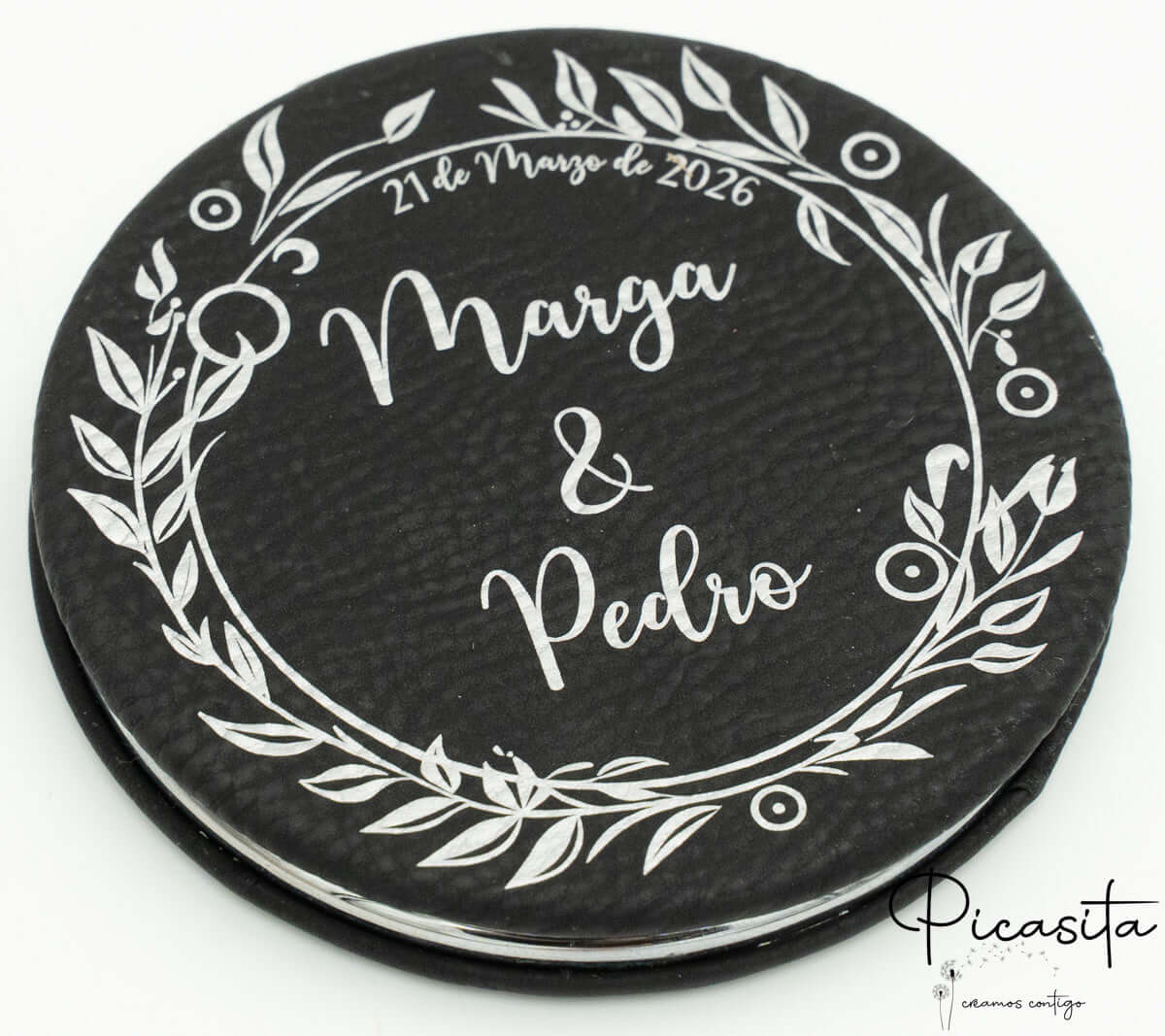 Espejos Personalizados Acero y Cuero PU