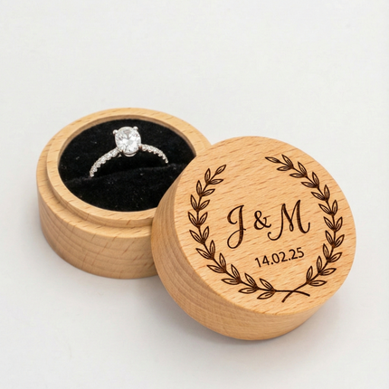 Box for Wedding and Engagement Rings