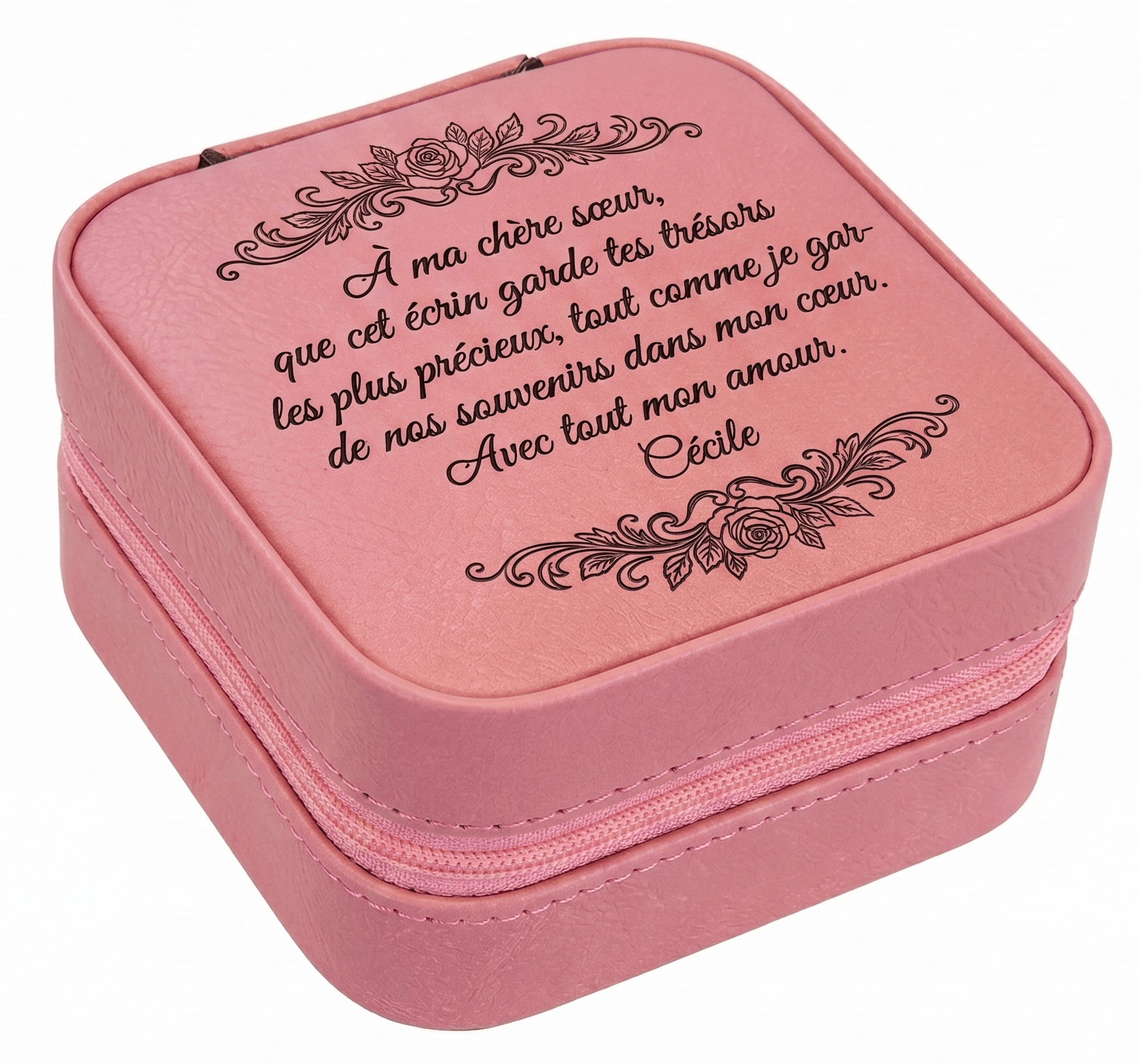 Personalized Synthetic Leather Travel Jewelry Box 🧳 – Picasita