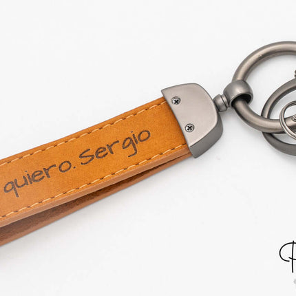 Llavero de Cuero Auténtico Personalizado