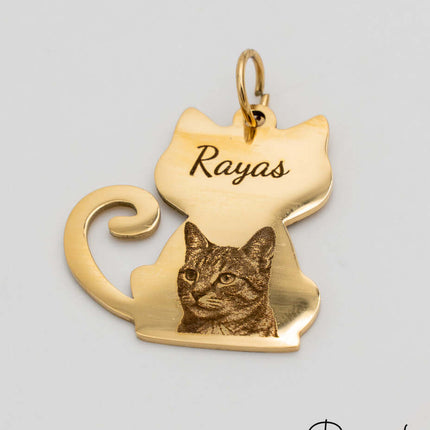 Llavero de Gato con Foto y Nombre