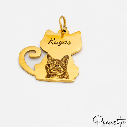 Llavero de Gato con Foto y Nombre