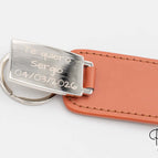 Steel Keychain with Synthetic Leather