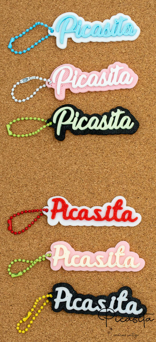 Llaveros con Nombre Impresora 3D