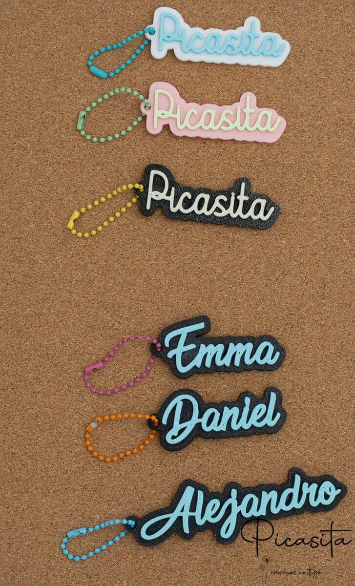 Llaveros con Nombre Impresora 3D