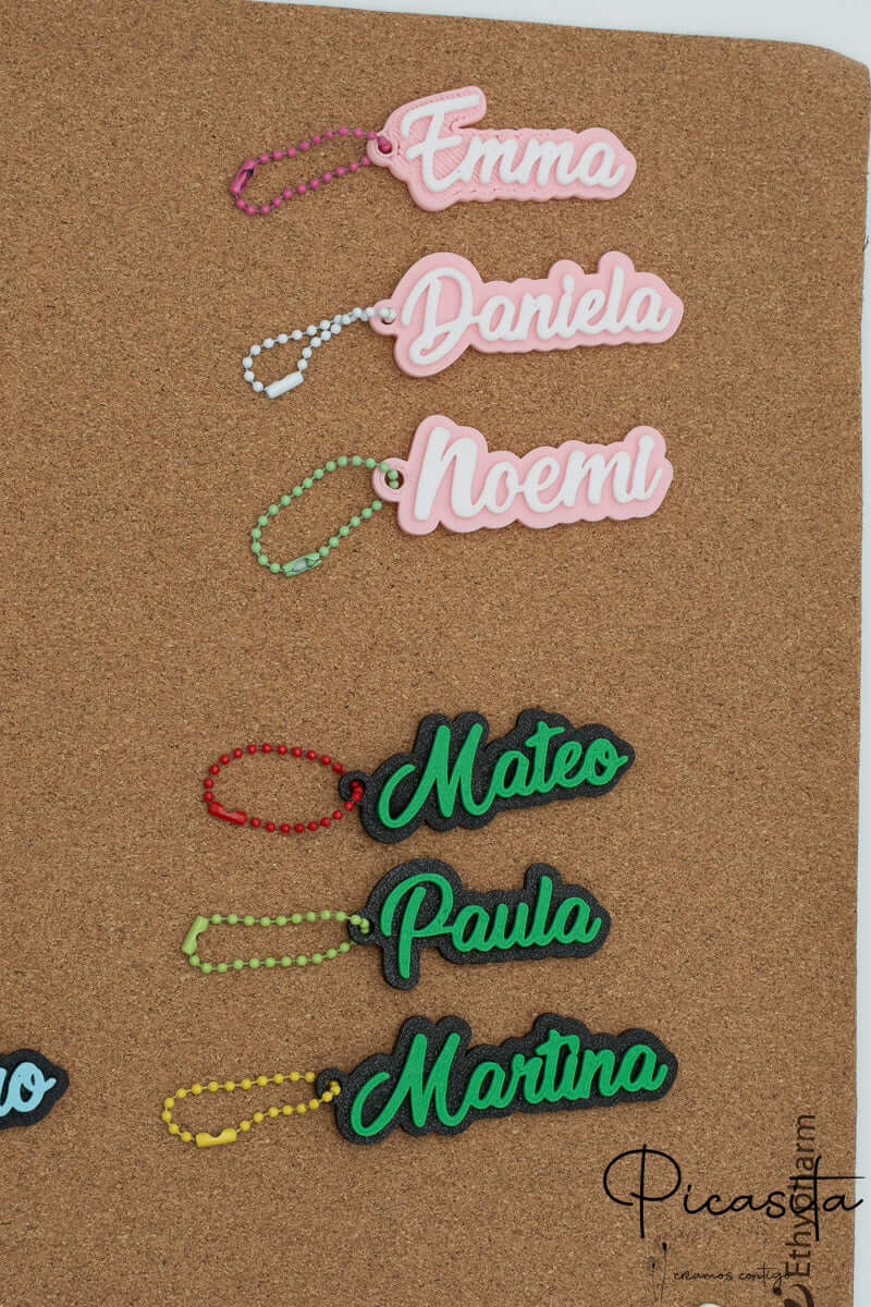 Llaveros con Nombre Impresora 3D