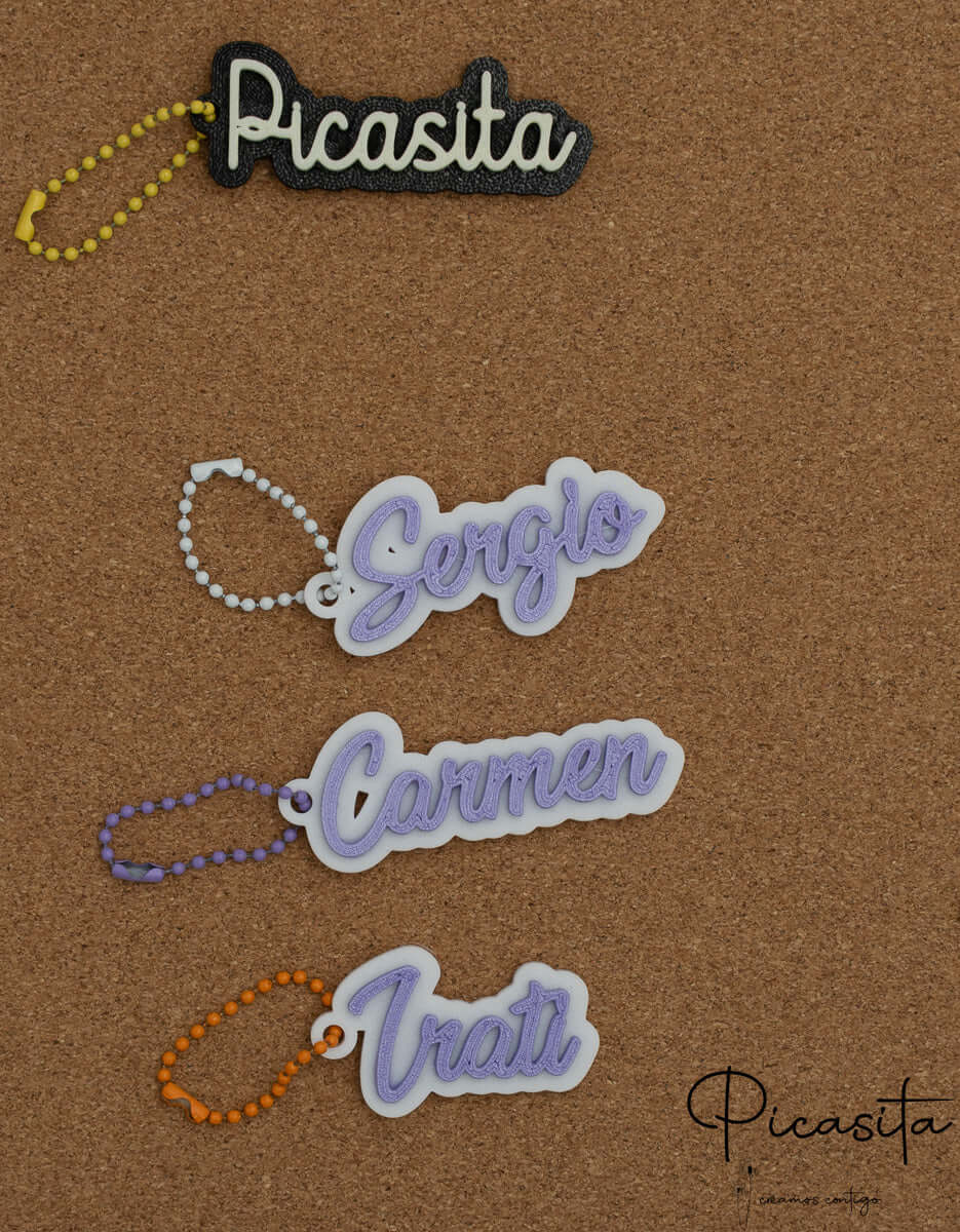 Llaveros con Nombre Impresora 3D