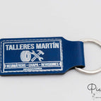 Rectangular 50x30 mm / Blue - Silver