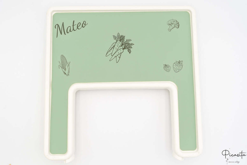 Mantel de Silicona Personalizado para Trona IKEA Antilop Verde
