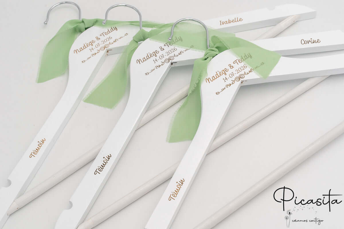 Percha para Testigos de Boda | Regalo para Testigos de Boda