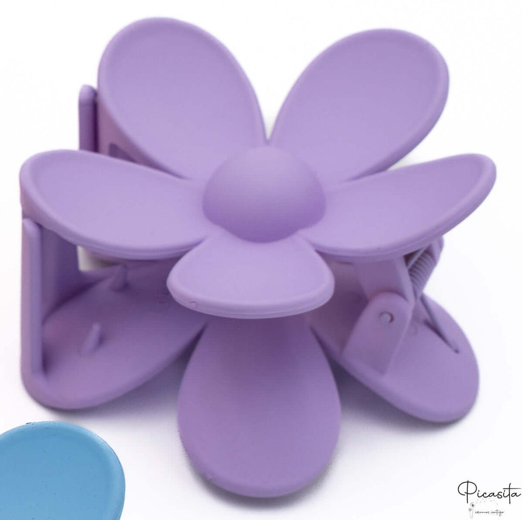 Pinza de Pelo Personalizable Flor Morado