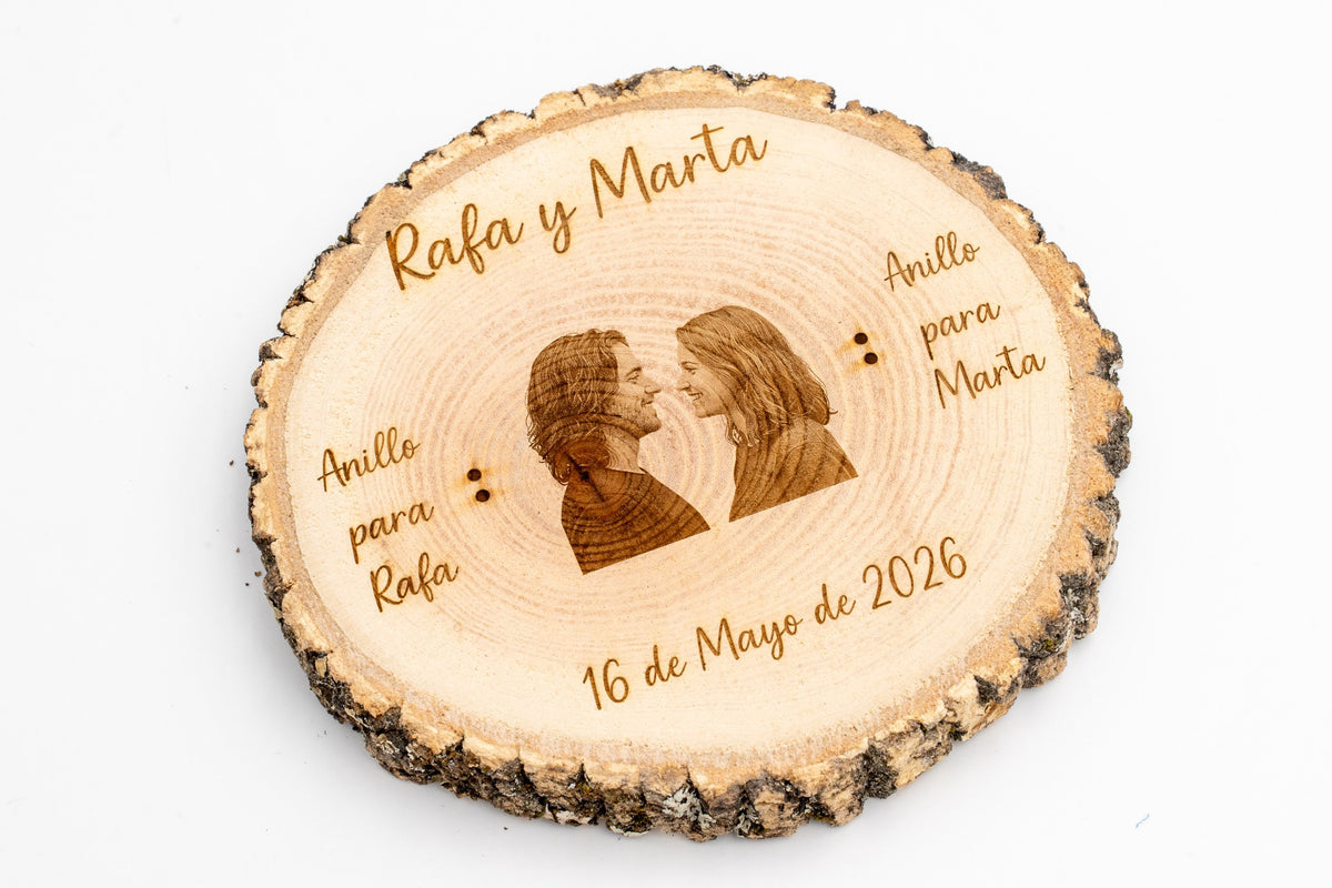 Personalized Natural Wood Ring Holder