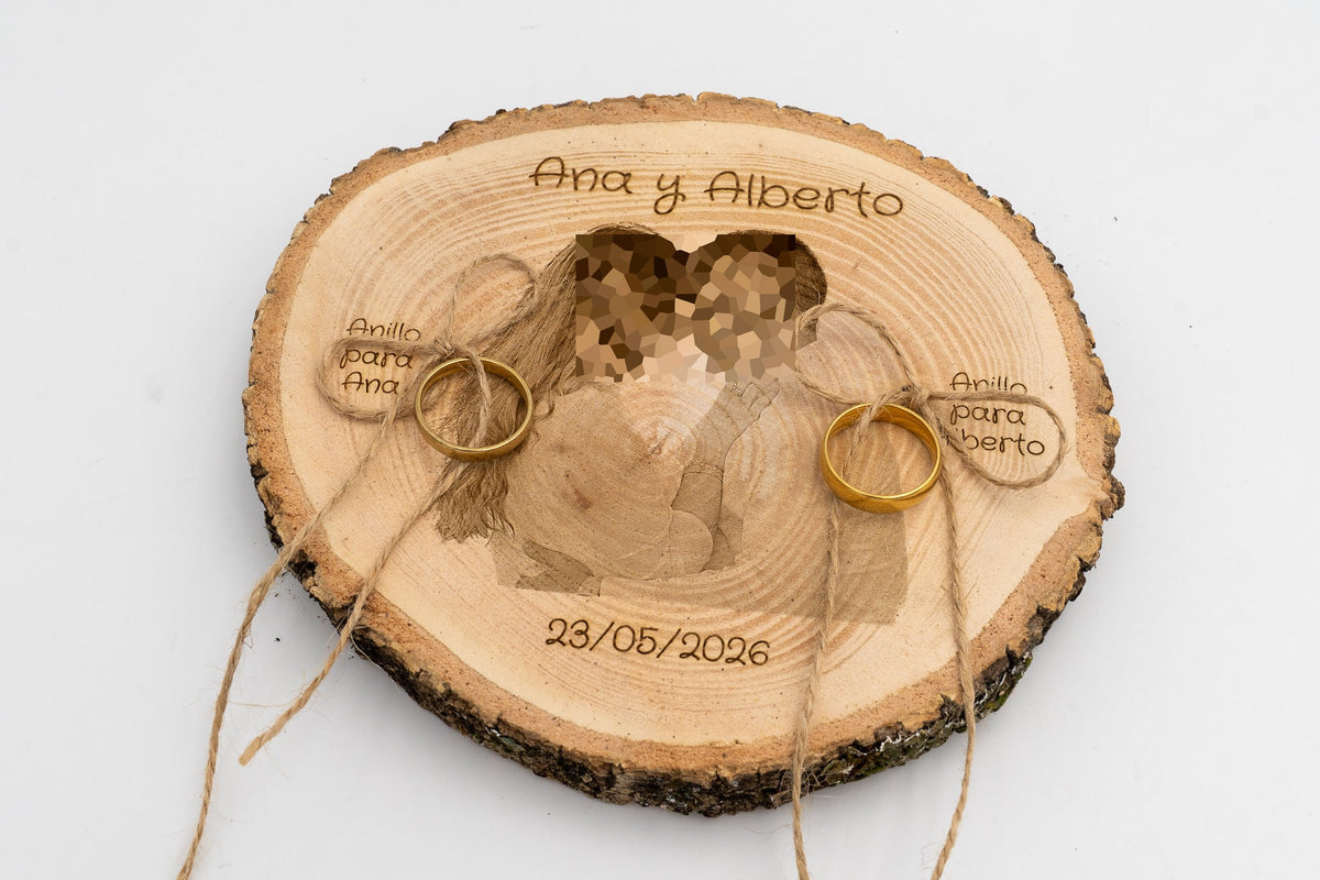 Personalized Natural Wood Ring Holder
