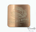 Posavasos de Acero Grabados