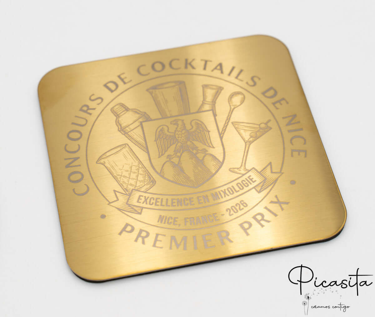 Posavasos de Acero Grabados