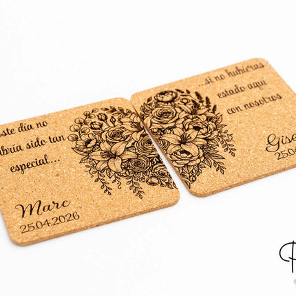 Posavasos Para Invitados de Boda