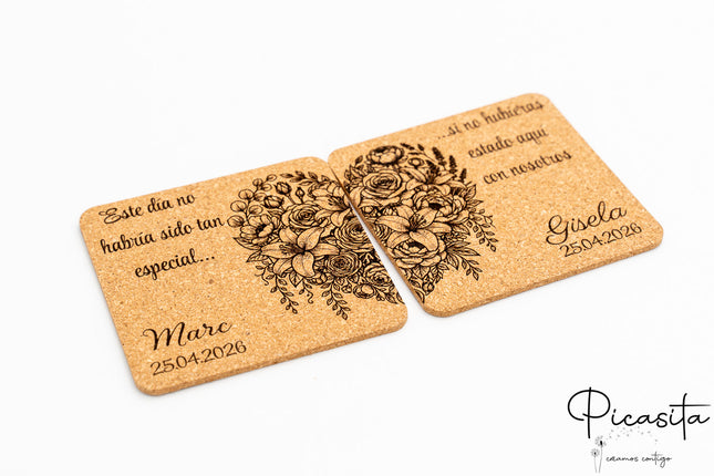 Posavasos Para Invitados de Boda