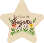 Sample star sign: front with the name Begoña.