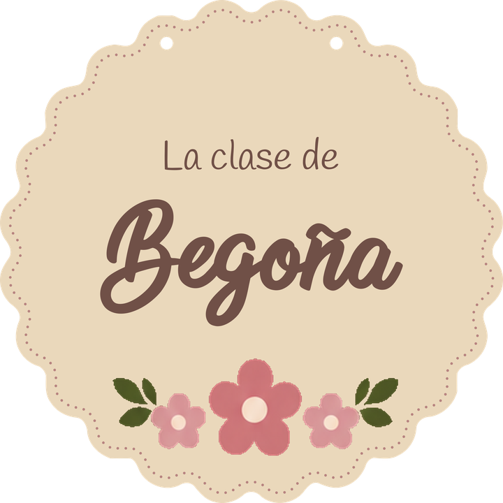 Sample cloud sign: front with the name Begoña.