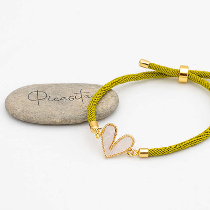 Pulsera Corazón Verde