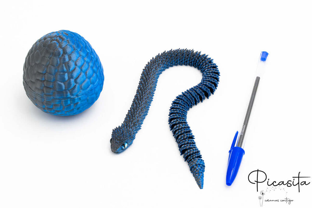 Serpiente 3D con Huevo