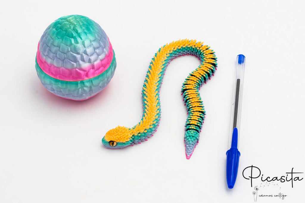 Serpiente 3D con Huevo