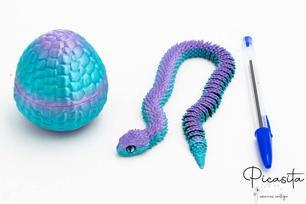 Serpiente 3D con Huevo