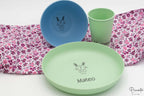 Set Vajilla Infantil Personalizada (Plato, Bol, Vaso)