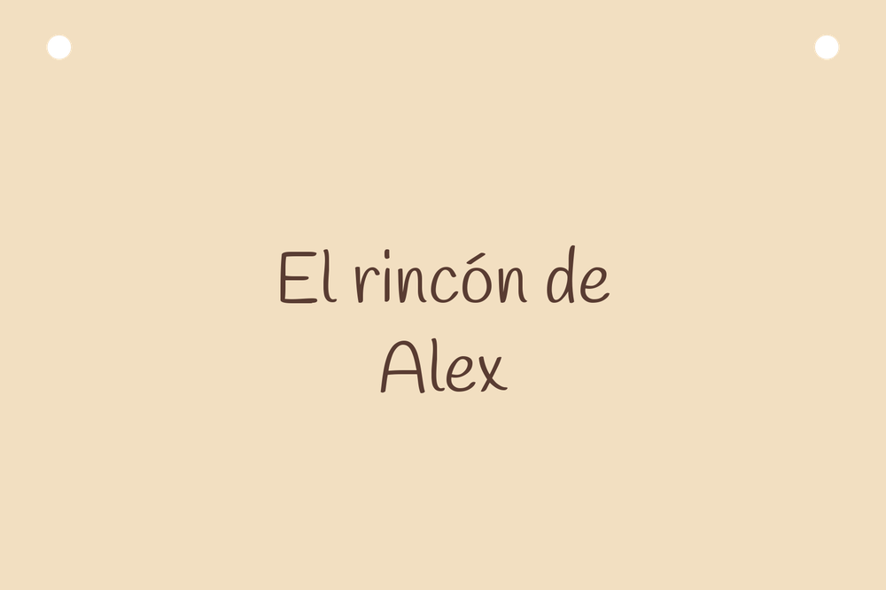 Digital preview of the El rincón de Alex sign with Text only.