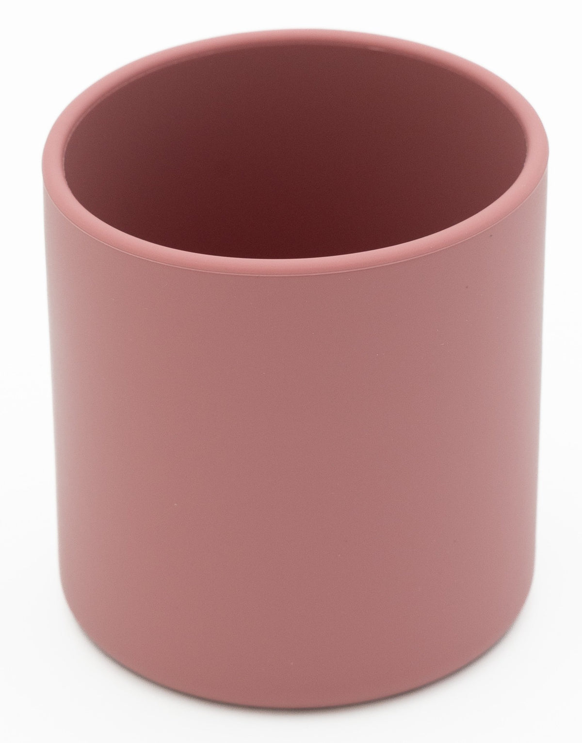 Open dark pink silicone cup